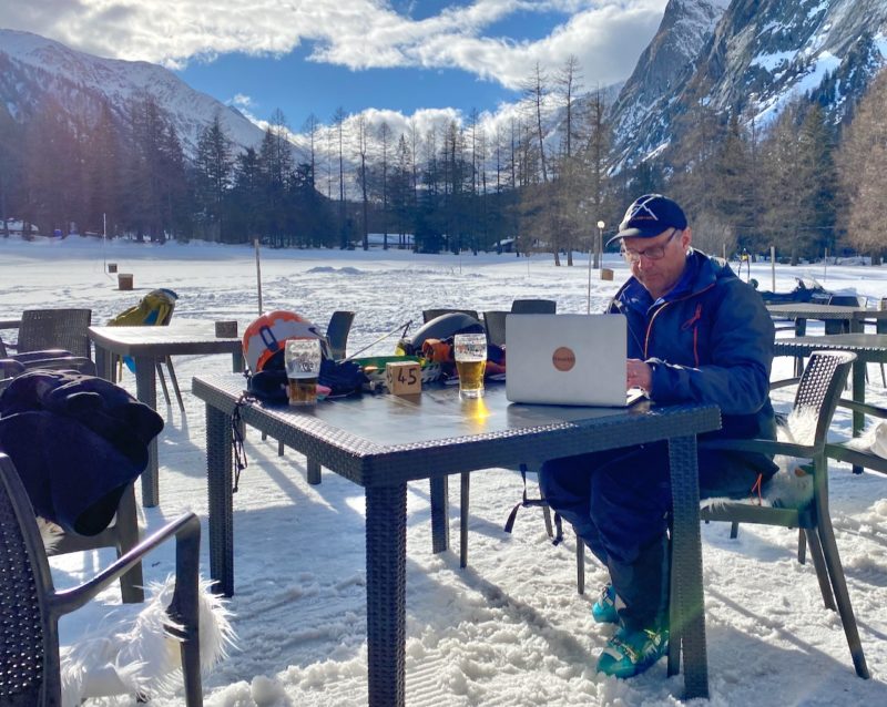 PlanetSKI at work. Image © PlanetSKI